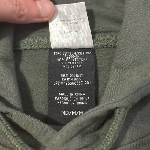 GM Brand Chevrolet Camaro Muscle Car Hoodie Mens Medium Olive Green Muscle Car - Picture 4 of 7